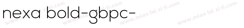 nexa bold-gbpc字体转换